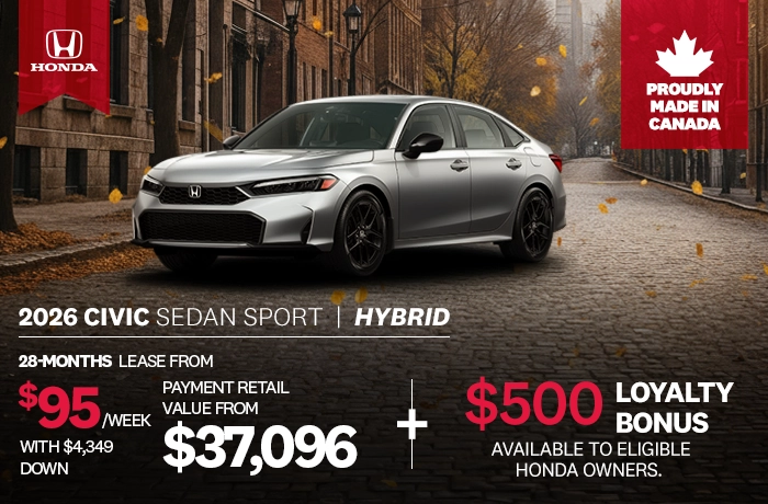 Bannière de Promotion Civic Sport Hybride 2026